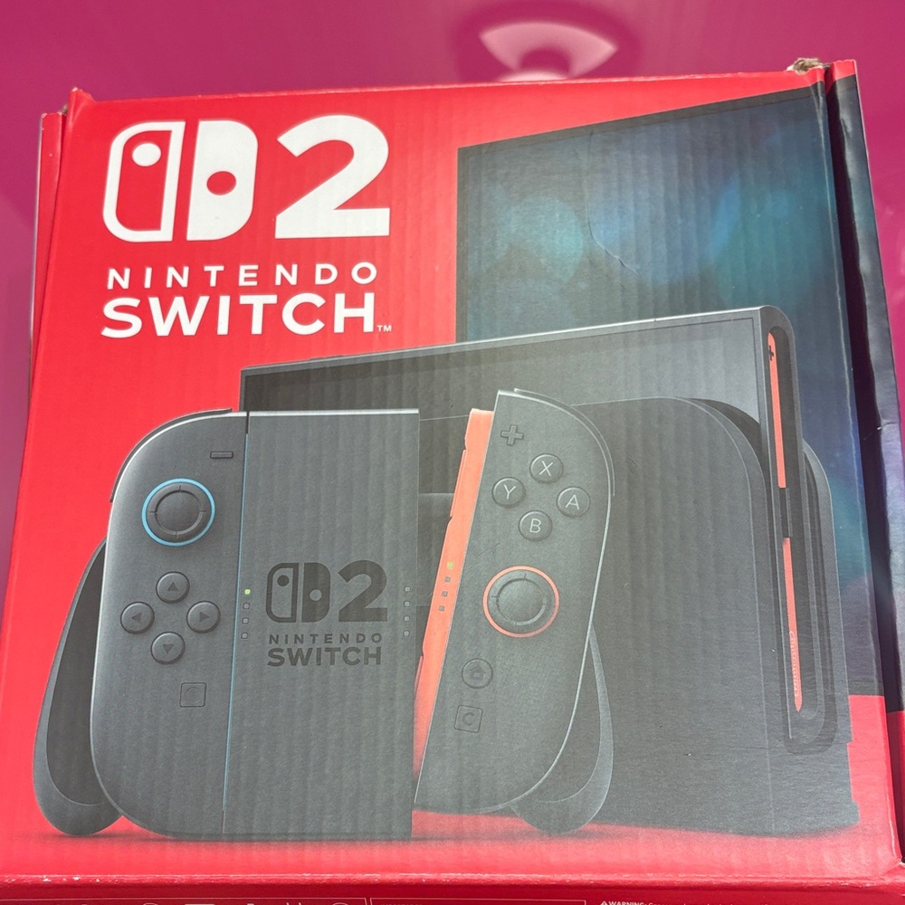 Nintendo Switch 2 Console with Neon Red and Blue Joy-Con